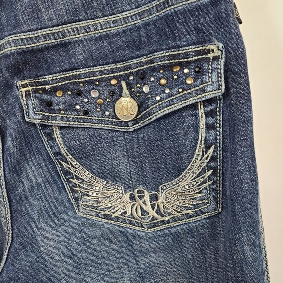 Rock & Republic Dark Wash Bootcut Flap Pocket Jeans 6 - Picture 7 of 7